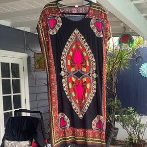 ❤️Women’s Cotton Kaftan Dress Boho Hippie Dashiki (Large) Valentine’s ❤️